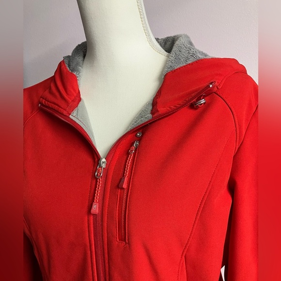 Women’s Ski/Cold Weather Coat/Jacket, Medium, Red/Gray, by Zeroxposur - Picture 2 of 8
